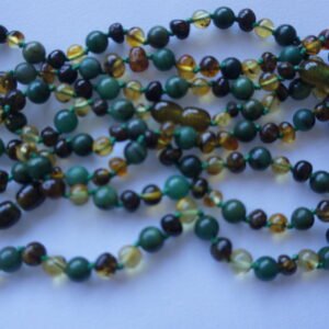 Collar Jade Verde y Ambar