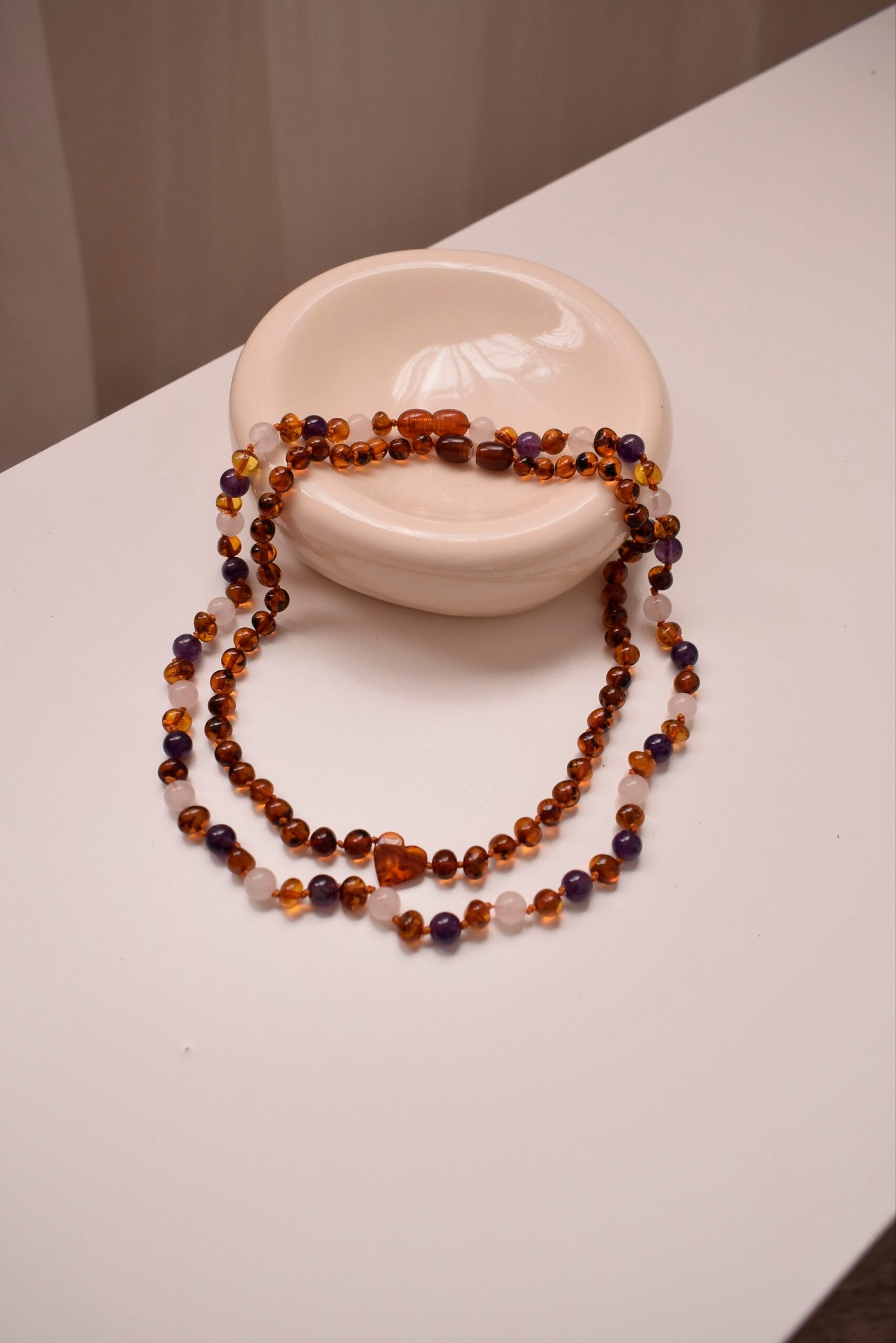 Amatista, Ambar Cognac y Cuarzo Rosa - Imagen 3