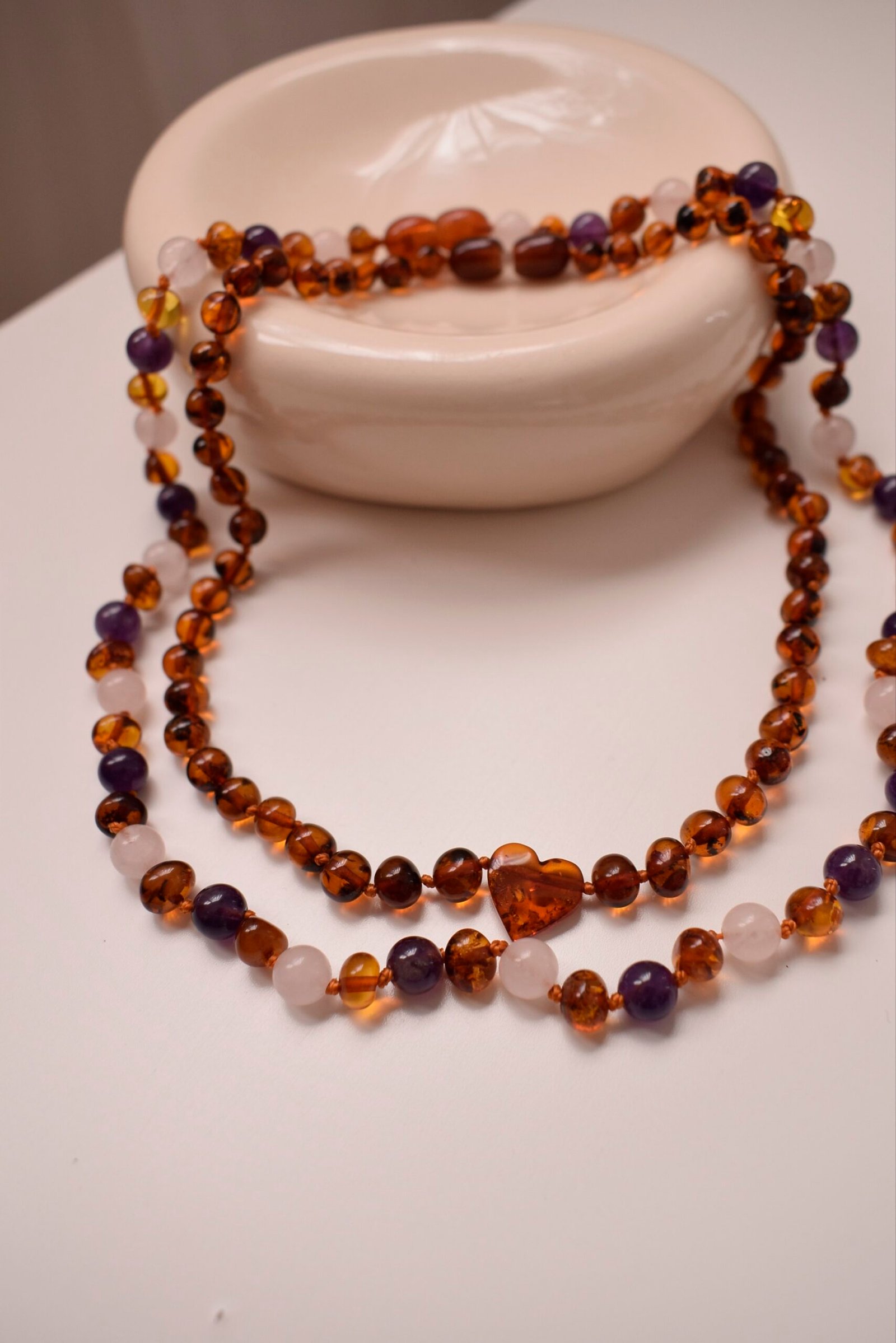 Amatista, Ambar Cognac y Cuarzo Rosa - Imagen 2