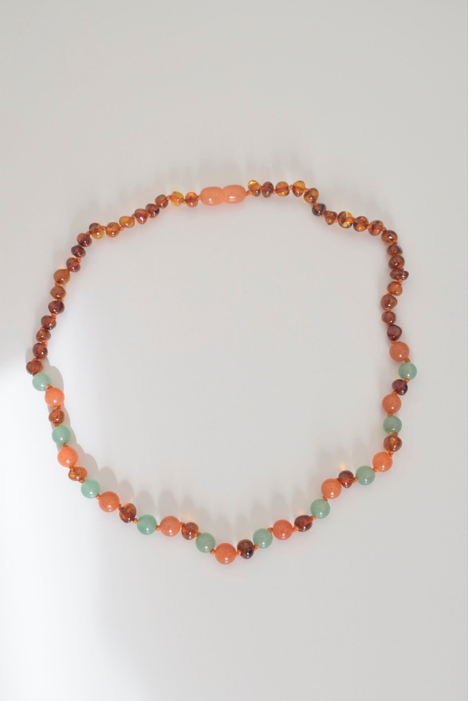Collar Tierra (Jade Rojo, Aventurina, Ámbar Cognac)
